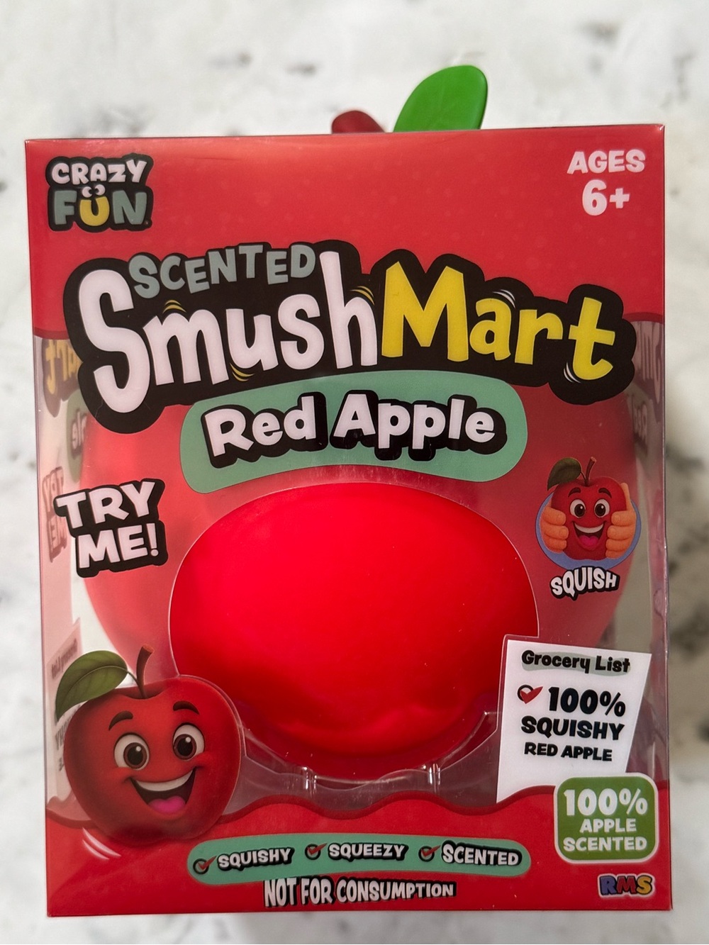 Crazy Fun Scented SmushMart Red Apple squishy NIB